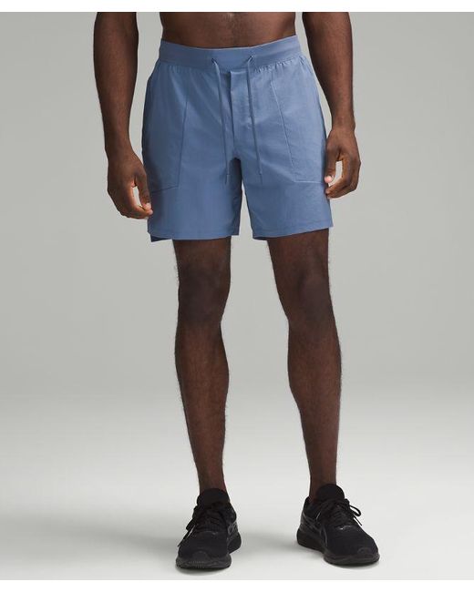 lululemon athletica Blue License To Train Linerless Shorts 7" for men