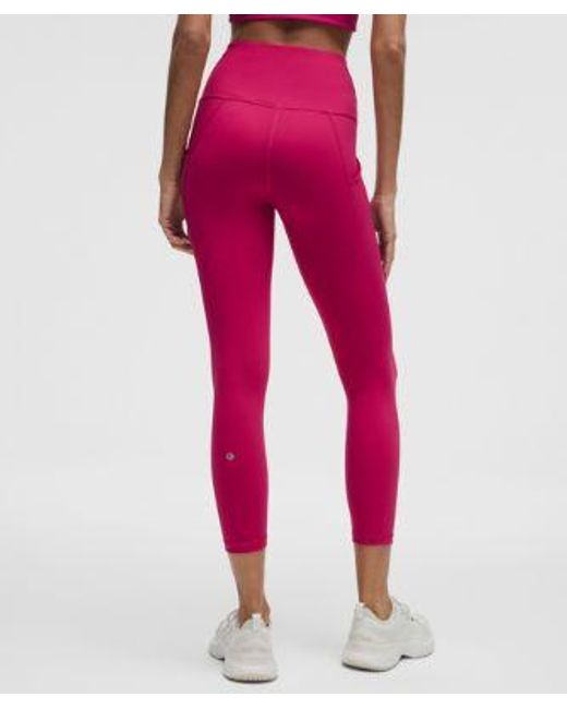 lululemon athletica Pink Wunder Train High-Rise Crop With Pockets 23"