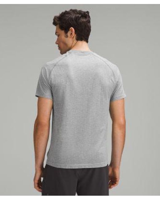 lululemon athletica Gray – 'Metal Vent Tech Short-Sleeve Shirt Fit – / – for men