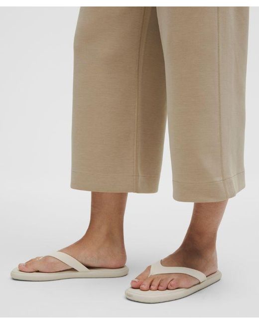 lululemon athletica Natural Softstreme High-Rise Wide-Leg Cropped Pant