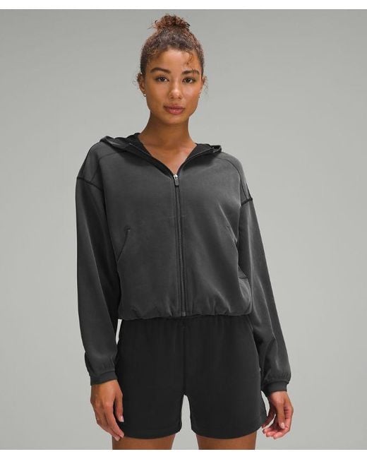 lululemon athletica Gray – Softstreme Full-Zip Hoodie – – Size 4