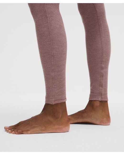lululemon athletica Red – Waffle-Knit High-Rise Base Layer Tight Leggings – 28" – – Size Large