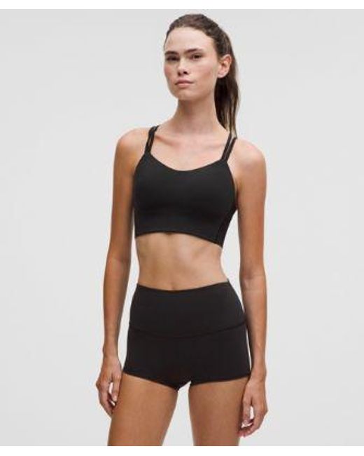 lululemon athletica Black Like A Cloud Longline Sports Bra Light Support