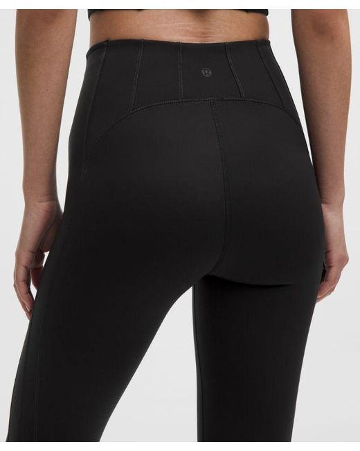 lululemon athletica Black Ultralu Corset-Stitch Tight 25"