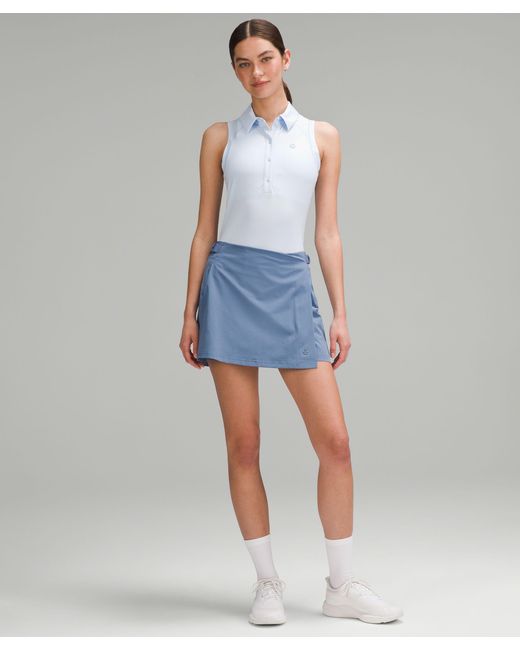 lululemon athletica Blue Wrap-front Mid-rise Golf Skirt