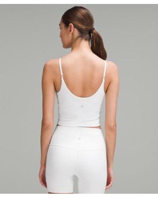 lululemon athletica Gray Align Cropped Cami Tank Top Light Support, A/B Cup
