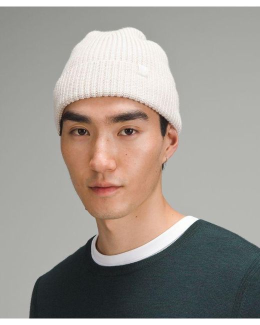 lululemon athletica Natural Close-Fit Wool-Blend Ribbed Knit Beanie