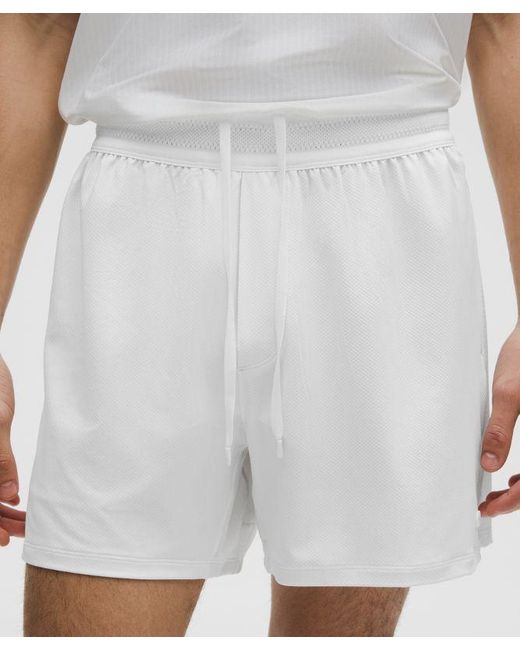 lululemon athletica White – Mesh-Panelled Tennis Shorts – 5" – – Size Large for men