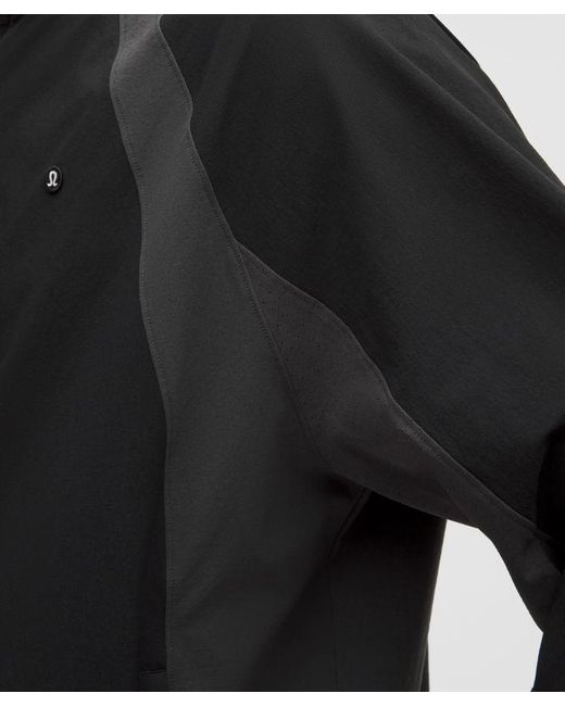 lululemon athletica Black Water-Repellent Golf Half-Zip Pullover for men