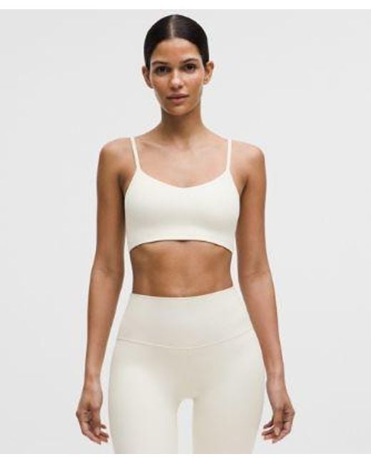 lululemon athletica White – Bend This Cami Spaghetti-Strap Sports Bra Light Support, A–C Cups – – Size Large/Xl