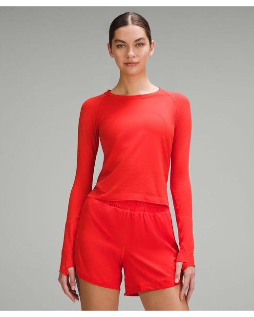 lululemon athletica Red Swiftly Tech Long-sleeve Shirt 2.0 Race Length