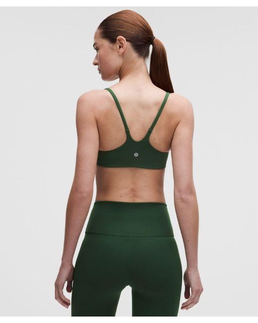 lululemon athletica Green – Wunder Train Strappy Racer Sports Bra Light Support, A/B Cup – – Size 14