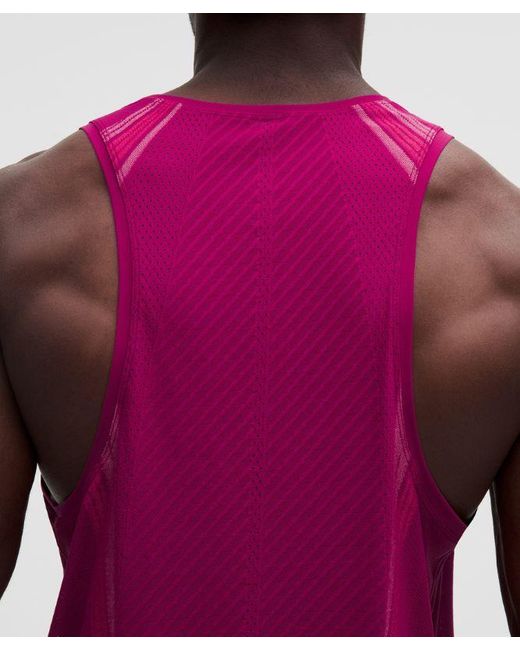 lululemon athletica Purple – Fast And Free Airflow Running Singlet – – Size Large for men