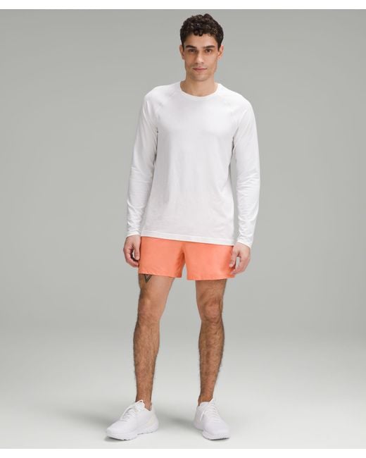 lululemon athletica Pace Breaker Linerless Shorts - 5" - Color Orange - Size L for men