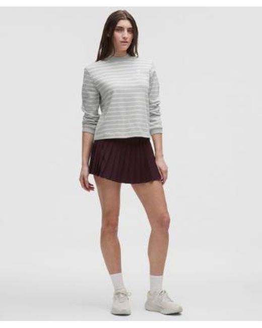lululemon athletica Gray Cotton French Terry Crewneck Pullover