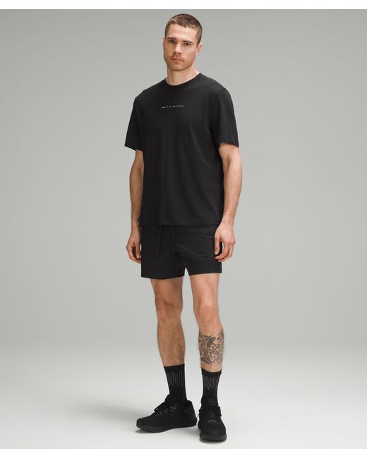lululemon athletica Black Zeroed In Short-sleeve Shirt Graphic