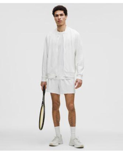 lululemon athletica White – Mesh-Panelled Tennis Shorts – 5" – – Size Large for men