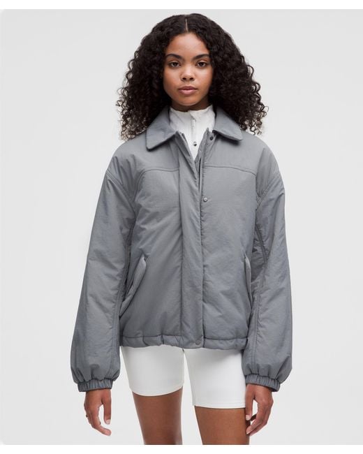 【lululemon】Insulated Oversized Collared ナイロンジャケット Lululemon Insulated Oversized Collared Jacket - Black - lulu