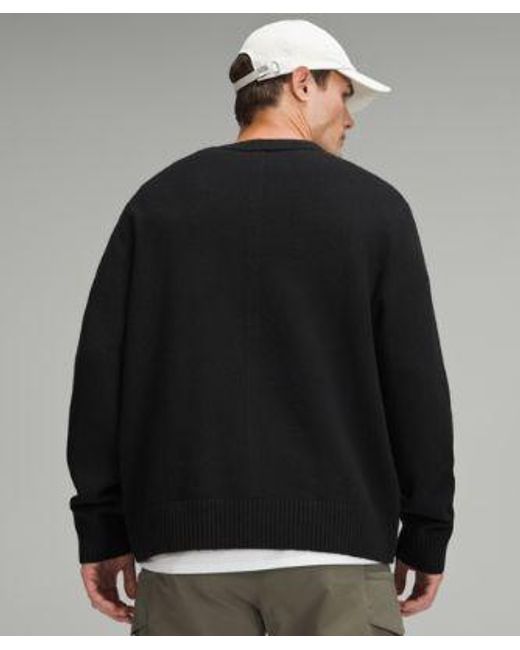 lululemon athletica Black Relaxed-Fit Knit Sweater for men