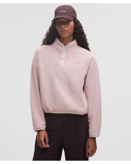 lululemon athletica Pink Tumbled Fleece Half-Zip Jacket