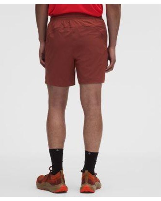 lululemon athletica Red – Pace Breaker Linerless Shorts – 7" – – for men