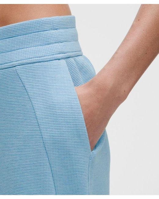 lululemon athletica Blue – Scuba Mid-Rise Wide-Leg Pants Waffle – – Size Large