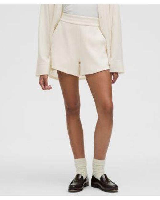 lululemon athletica Natural Softstreme High-Rise Short 4"