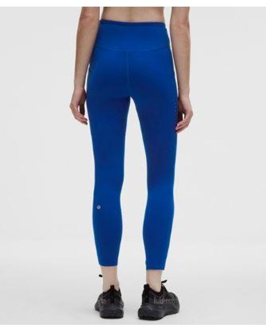 lululemon athletica Blue – Fast And Free High-Rise Tight Leggings 5 Pocket – 25" – – Size 4