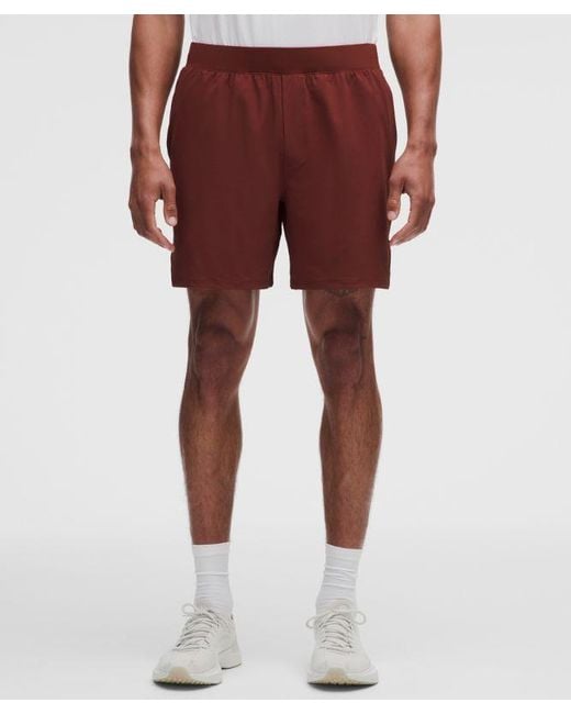 lululemon athletica Multicolor – Textured Swift Tennis Shorts – 7" – /Burgundy – Size Large for men