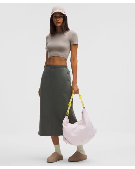 lululemon athletica Pink Convertible Ruched Crossbody Bag