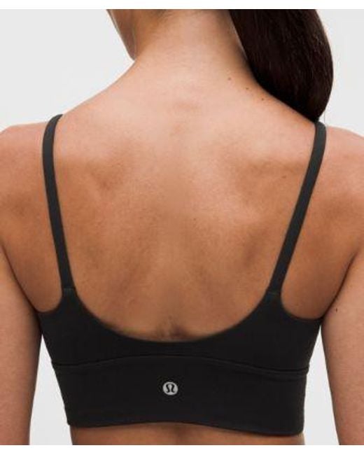 lululemon athletica Black – Focuser Scoop-Neck Sports Bra Nulu Light Support, A/B Cup – – Size Large