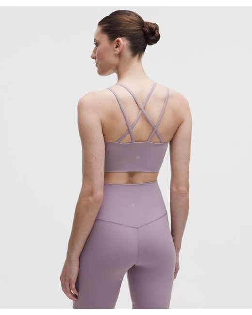 lululemon athletica Purple – Like A Cloud Longline Sports Bra Light Support, B/C Cup – /Pastel – Size 16