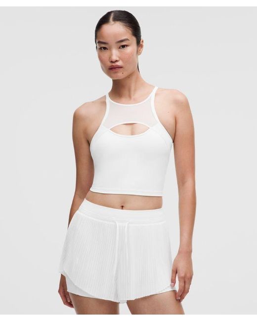 lululemon athletica White Ace Advantage Mesh-Panel Tennis Tank Top