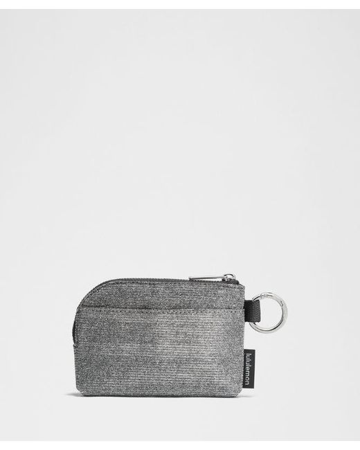 lululemon athletica Gray – Clippable Card Pouch Bag Glitter – Color Dark