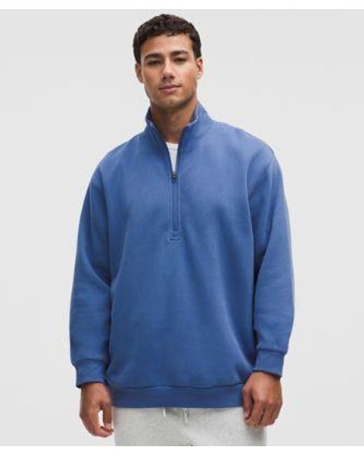 lululemon athletica Blue – Steady State Half Zip Sweatshirt – – Size Medium for men