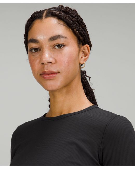 lululemon athletica All It Takes Ribbed Nulu Long-sleeve Shirt - Color Black - Size 10