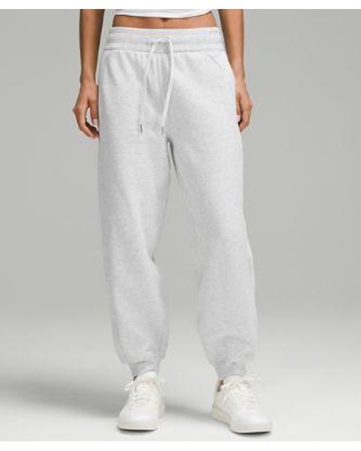 lululemon athletica White Scuba High-rise Relaxed Joggers Full Length - Color Light Grey/grey - Size 0