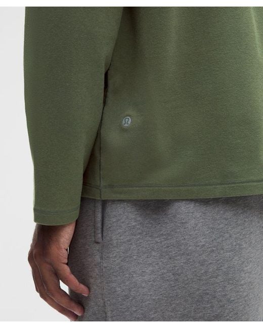 lululemon athletica Green – Buttery Loopback Collared Long-Sleeve Shirt – – Size Large for men
