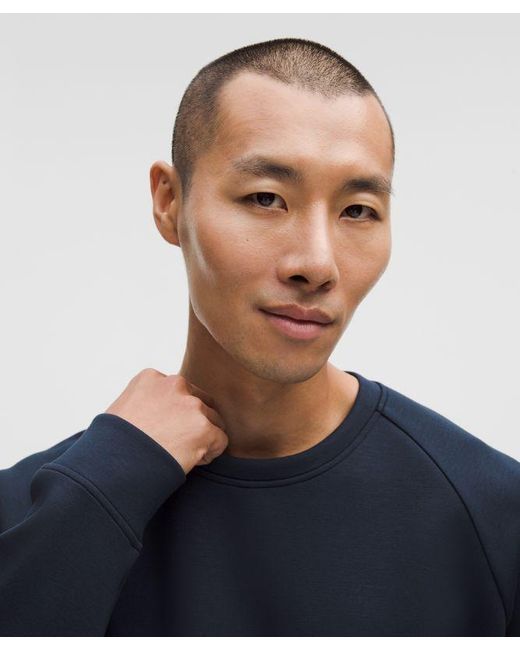 lululemon athletica Blue – Smooth Spacer Classic-Fit Crew Sweatshirt – – Size Small for men