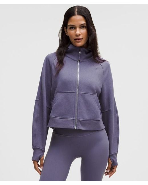 lululemon athletica Purple – Scuba Oversized Full-Zip Hoodie – – Size Medium/Large