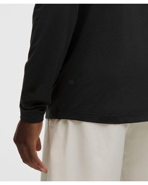 lululemon athletica Black Evolution Long-Sleeve Polo Shirt for men
