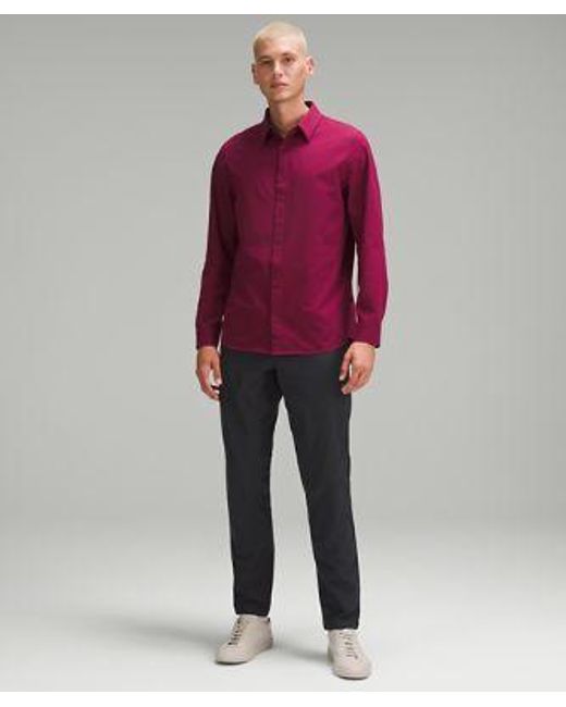 lululemon athletica Red New Venture Classic-fit Long-sleeve Shirt