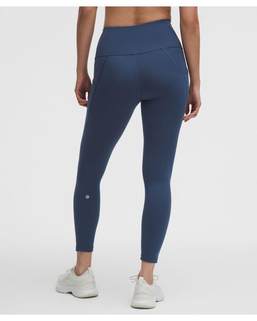 lululemon athletica Blue – Wunder Train High-Rise Tight Leggings With Pockets – 25" – – Size 4