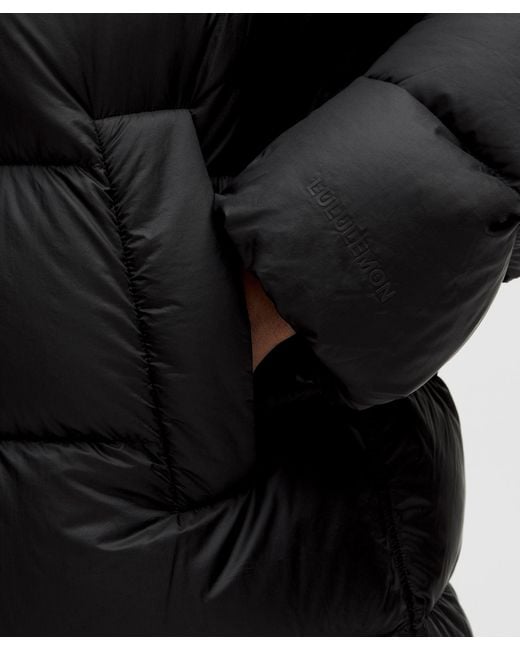 lululemon athletica Black Featherweight 900-Down-Fill Long Puffer Jacket
