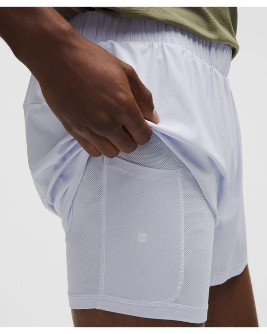 lululemon athletica White Mile Maker Ripstop Lined Short 4" for men