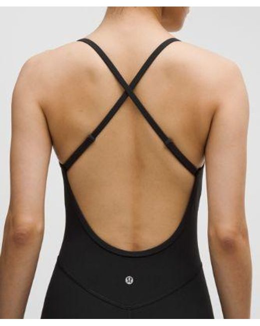 lululemon athletica Black – Align Cross-Back Bodysuit – 4" – – Size 14