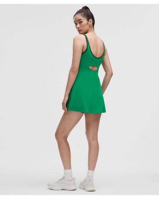 lululemon athletica Green Scoop-Neck Cutout Tennis Dress