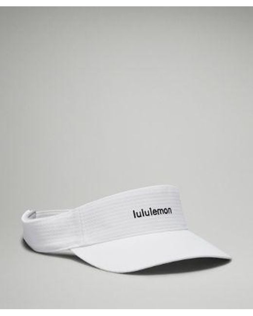 lululemon athletica Removable Sweatband All-sport Visor Hat Wordmark - Color White/black - Size L/xl