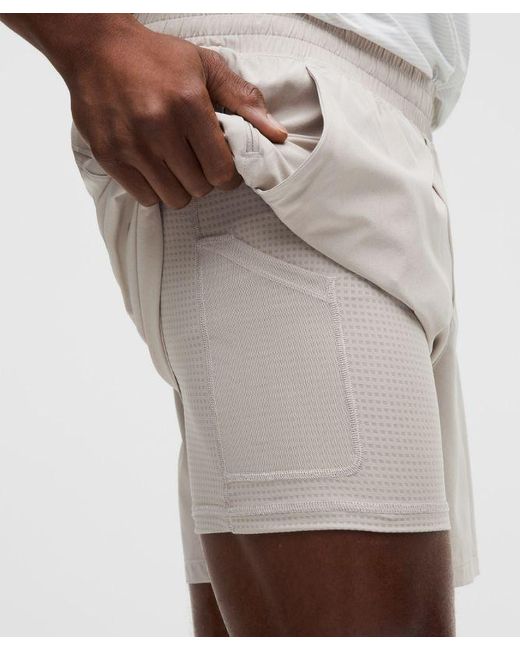 lululemon athletica Natural Pace Breaker Lined Short 5" for men