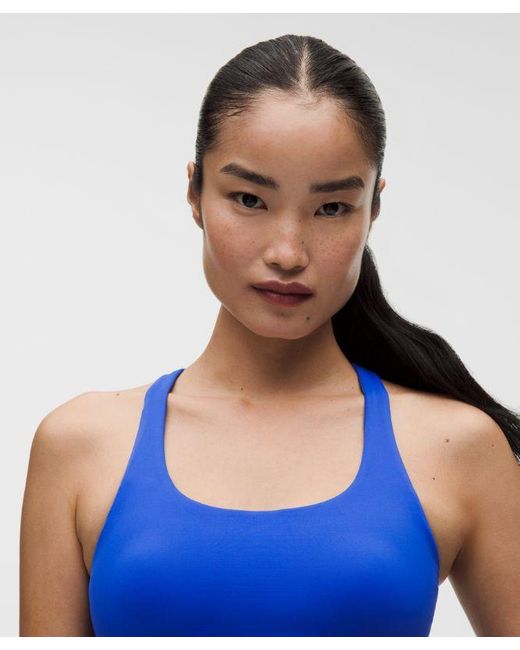 lululemon athletica Blue – Energy Sports Bra Medium Support, B-D Cups Evolve – – Size Large